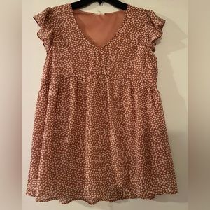 women’s small pink with white detailing jodifl blouse